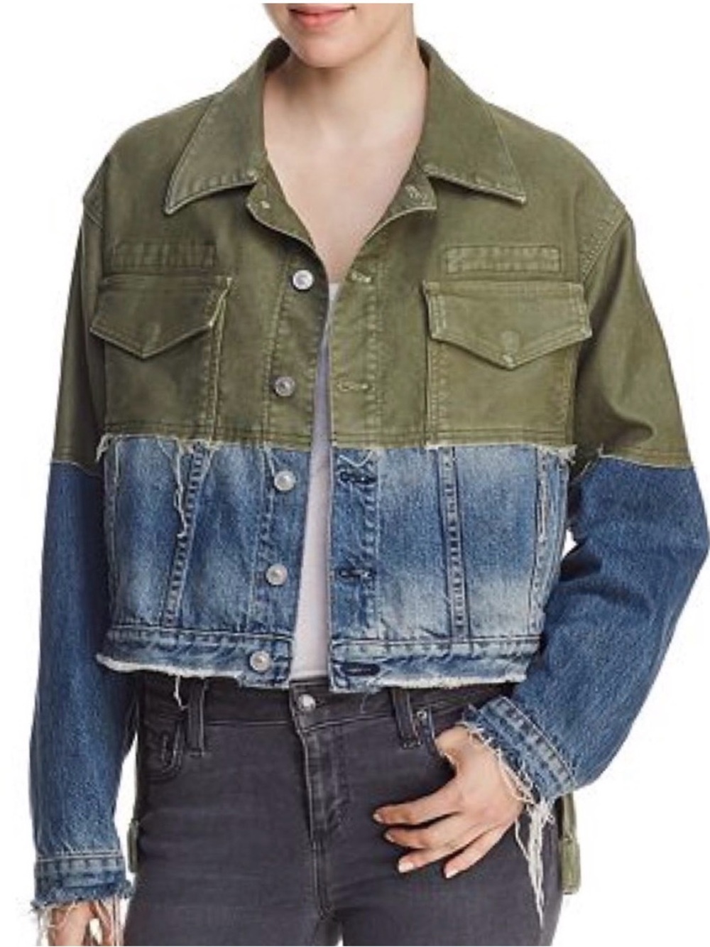 Hudson Jeans Denim and Twill Jacket
